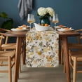 thumbnail image 2 of Vintage Orange Flower Table Runner - 120 Inch Long, Kitchen Dining Table Runner Dresser Scarves, Farmhouse Botanical Floral Retro Farmhouse Decor for Coffee Tables Wedding Party Banquet, 2 of 8