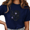 2-Blue, variant on Giffimy Women Floral Skull With Purple Rose Wild Fern Botanical Gothic Crew Neck Short Sleeve S-3XL Apricot Tops