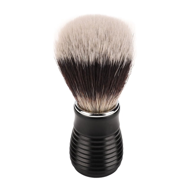 Brocha de afeitar portátil para hombres, cepillo de limpieza de nailon para barba y pelo con mango de aleación de aluminio