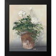 thumbnail image 2 of Rowan, Carol 20x24 Black Modern Framed Museum Art Print Titled - Pot of White Geraniums, 2 of 5