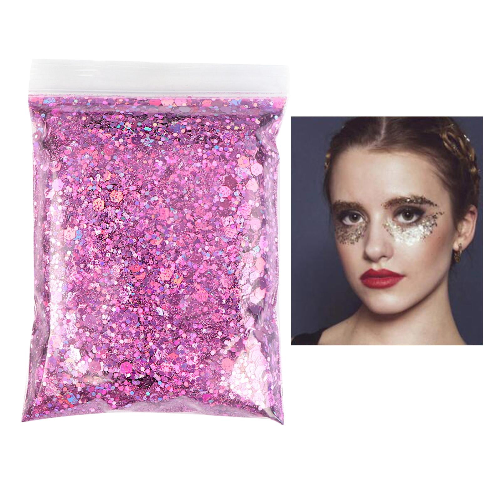 Gazechimp 5x1Bag 50g Nail Glitter Sequins Paillette Flakes 3D Nail Art Decor Peach