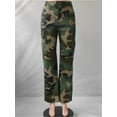 thumbnail image 5 of HUONA Women Camouflage Cargo Pants Causal Slacks Pant Straight Leg Trousers High Waisted Pant with Pocket, 5 of 10