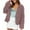 Pink, variant on Womens Faux Fur Coat Winter Shaggy Casual Plus Size Jackets Warm Fuzzy Outerwear Pink L