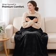 thumbnail image 3 of IR Imperial Rooms Fleece Bed Throw Blanket, Plush, Travel and Couch Fuzzy, Cozy Washable Ultrasoft Throw Size Black, 3 of 7