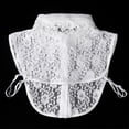 thumbnail image 2 of Bordado floral blanco de encaje desmontable con cuello falso para mujer, 2 of 3