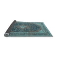thumbnail image 2 of Ahgly Company Indoor Round Medallion Light Blue Traditional Area Rugs, 5' Round, 2 of 4