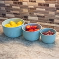 thumbnail image 6 of Classic Cuisine Set of 3 Microwave and Freezer Safe Bowls with Lids, Teal, 6 of 6