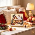 thumbnail image 6 of Cififendec Christmas Pearl Beaded Art Painting Kit, 7.87", Premium Christmas Winter Scene Framed Canvas for Sideboard Tabletop Presenting, 6 of 6