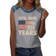 thumbnail image 5 of Trgacdwlo 1776-2026 250th Anniversary USA Flag Print Independence Day Womens Tank Top Celebration Fourth of July Shirt Women, 5 of 6