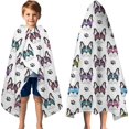 thumbnail image 3 of French Bulldog with Glasses White Hooded Bath Towel，60"x35" for Ages 3 To 12 Kids, Quick Dry Lightweight Soft Microfiber Hood Beach Towel Cover Up for Kids, 3 of 7