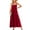Scarlet, variant on Women's Full Size Ruched Tiered Spaghetti Strap Dress Polyester % with Moderate Stretch and Elegant Silhouette