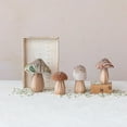 thumbnail image 2 of Creative Co-op Fabric Topped Foam Mushrooms with Wood Base Set, 2 of 4