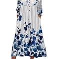 thumbnail image 4 of DYMADE Women Plus Size Printed Long Sleeve Loose Dress, 4 of 6
