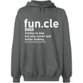 thumbnail image 2 of OXI Hoodie Sweatshirt - Funcle Noun, Basic Casual Hoodie for Men's and Women Fleece Hoodie Long Sleeve - Graphite Heather Small, 2 of 3