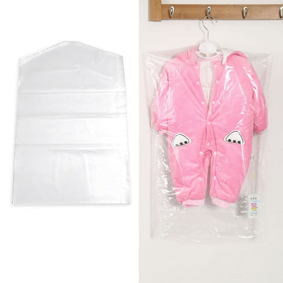 Bezall 20 Pack Clear Plastic Clothes Covers, 27.5 Inch Dry Cleaning Bags Hanging Dust Proof Garment Bags for Kids for Home Storage, Dry Cleaners (45 x 70cm)