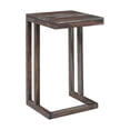 thumbnail image 2 of Pemberly Row Contemporary Solid Sheesham Wood C Table in Gray (Set of 2), 2 of 8