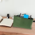 thumbnail image 2 of Bolsa de herramientas de lona de 4 piezas, bolsa de herramientas resistente con cremallera, bolsa organizadora de almacenamiento de herramientas multiusos, verde militar, 2 of 5