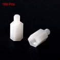 thumbnail image 3 of Unique Bargains M4 10+6mm F/M Nylon Hexagone Vis d'Espacement Pilier PCB Blanc 100 Pcs, 3 of 3