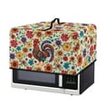 thumbnail image 2 of FOR U DESIGNS Rooster Chicken Floral Print Microwave Oven Dust Cover Wear-Resistan Microwave Oven Grill Covers Protector Dust-Proof Small Appliance Covers in Home and Office-L, 2 of 8