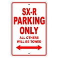thumbnail image 1 of SX-R Parking Only All Others Will Be Towed Motorcycle Bike Super Bike Chopper Novelty Garage Aluminum 8"x12" Sign Plate, 1 of 1