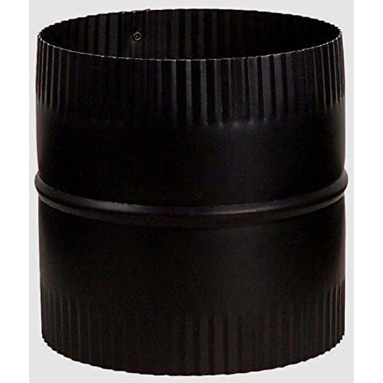 Stove Pipe 8" Starter Joint/Connector Union 24 Gauge Black Stove Pipe