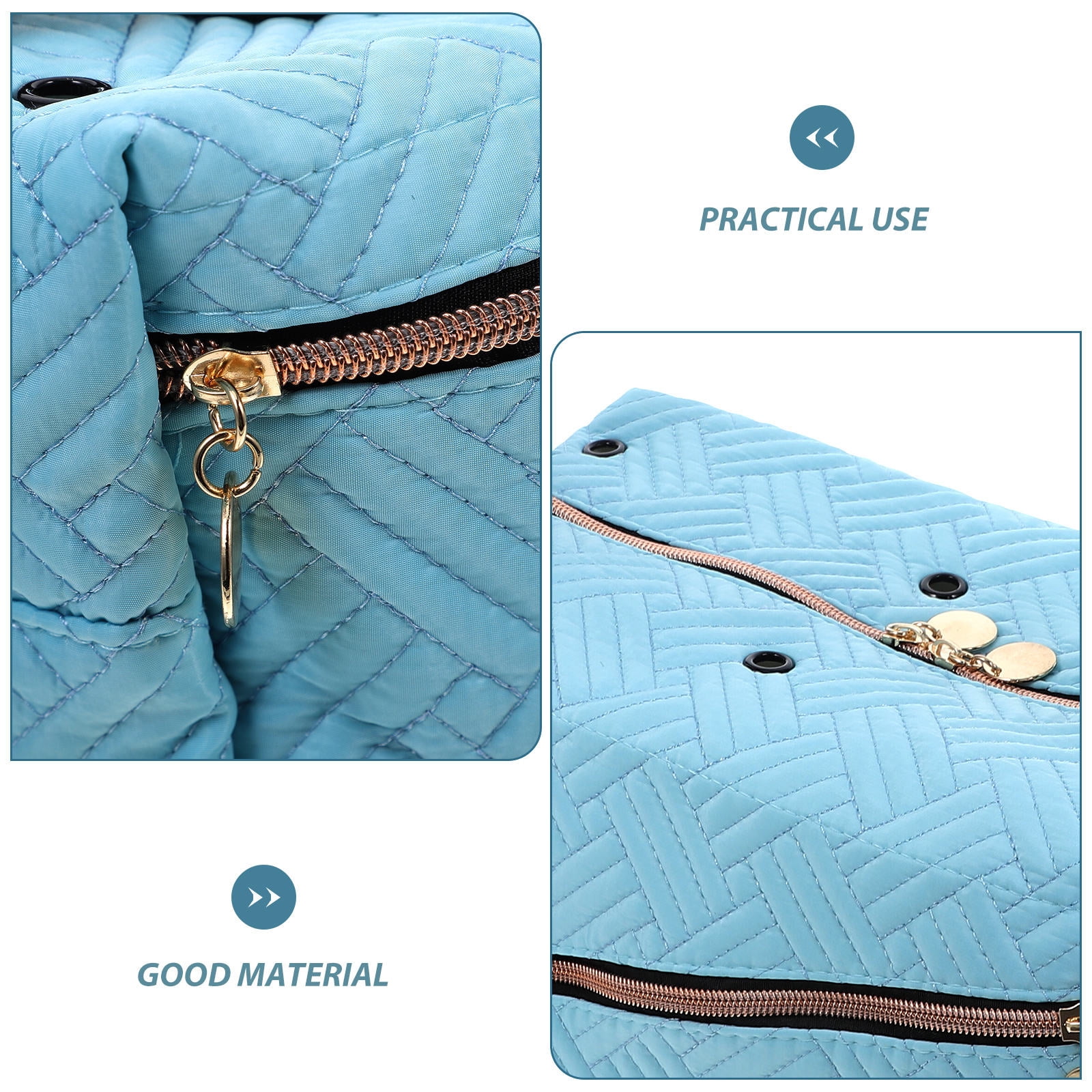 OUNONA Portable Crochet Yarn Organizer and Knitting Bag with Adjustable Shoulder Strap and Multiple Storage Pockets