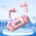 thumbnail image 1 of Audífonos Space Capsule Audífonos transparentes compatibles con Bluetooth 5.3 (rosa), 1 of 7