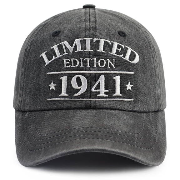 TrendOFT Vintage 1941 Limited Edition Adjustable Embroidered Baseball Cap for Women Men Grey One Size