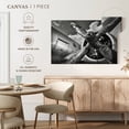 thumbnail image 5 of Elephant Stock Monochrome Propeller Plane Wall Art - Horizontal Canvas Wall Art - Living Room Wall Decor - Transportation Canvas - Gray And Silver Decor - 45" x 30", 5 of 8