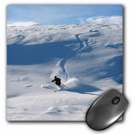 3dRose Man Stors telemark, skiing, Mouse Pad, 8 by 8 inches