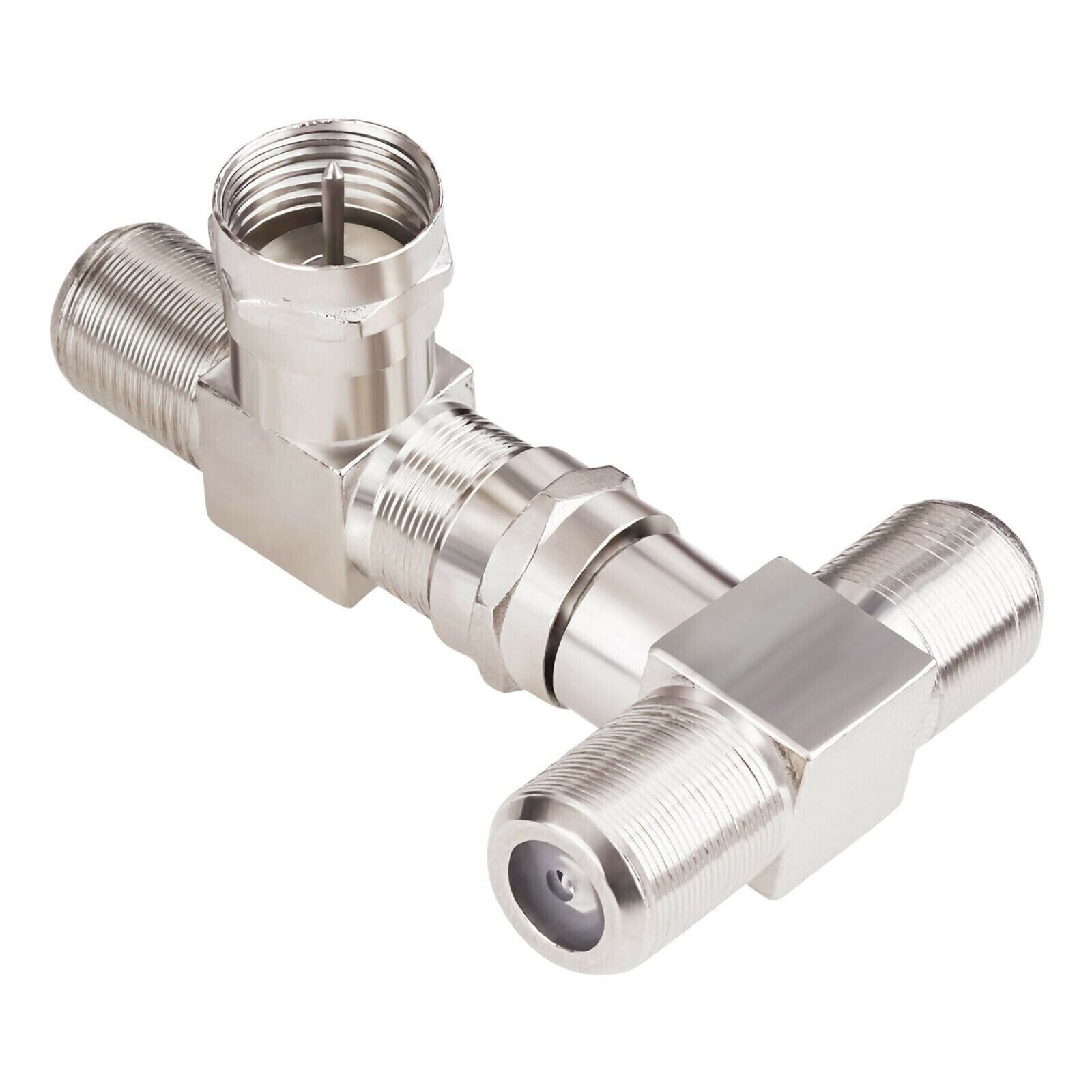 FType Coax Cable Splitter Combiner Adapter 3 Way Connector RG6 for TV