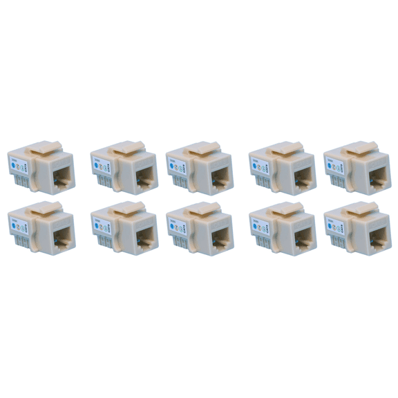 RiteAV RJ 11/12 (Cat 3) Keystone Jack Beige Punchdown (10 Pack)