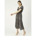 thumbnail image 3 of Moomaya Printed Viscose Rayon Summer Dress, Square Neck Smocked Long Dress, 3 of 8