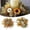 Orange+White, variant on Pumpkin & Sunflower Candle Holder Set – Decorative Table Centerpiece with Garland and Scented Candles for Fall and Halloween (White)