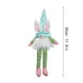 thumbnail image 3 of 12" Lighted Easter Gnome Plush With Hanging Legs - Warm LED Glowing Swedish Tomte - Shelf Sitter Faceless Doll - Spring Holiday Home Fireplace Decor - Battery Operated Ornament, 3 of 6