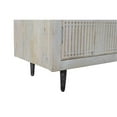 thumbnail image 6 of Pemberly Row 4 Door Media Cabinet Mango Wood Brushed Ivory Finish on Iron Base, 6 of 7