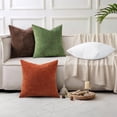 thumbnail image 4 of decorUhome 24x24 Set of 2 Throw Pillow Covers, Decorative Soft Chenille Pillow Covers for Couch, Olive Green, 4 of 7