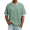 thumbnail image 2 of Camisas de Manga Larga para las Mujeres de Ajuste Suelto No Se Aplica Aquí, Tops de Manga Corta para las Mujeres de Ajuste Suelto No Incluido, Camisa de Bloque de Color para Hombre, 2 of 8