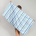 thumbnail image 4 of HOZVOMI Striped Beach Towel Fast Dry Microfiber Polyester Travel Towel Sand Repellent Versatile Use for Beach Swimming Camping, 4 of 6