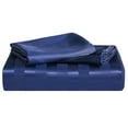 thumbnail image 2 of Ntbay 3-Pieces Twin Size Silky Satin Stripe Duvet Cover Set, Ultra Soft & Luxury Bedding Set with 1 Duvet Cover (No Comforter) & 2 Envelope Pillowcases (No Pillows), Navy Blue, 2 of 5