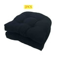 thumbnail image 5 of Bxaolu 2PCS Tufted Seat Cushion, 19''x19'' Outdoor Indoor U-Shape Cushions for Chair Seat, Rocking Chair Cushion Pad Sets for Patio Garden Home Office Furniture (Black), 5 of 7