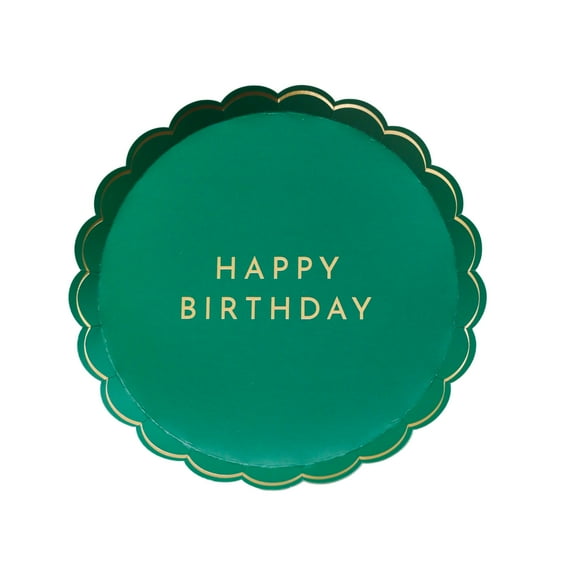 Emerald Green Signature Happy Birthday Small Plates - 8ct