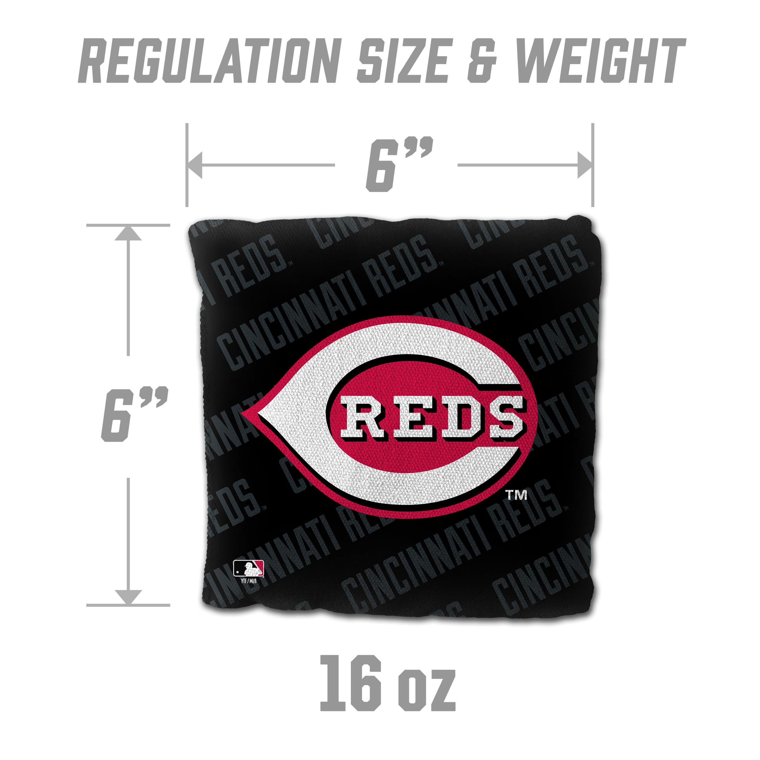 MLB Cincinnati Reds Cornhole Bags - 4PK - Black