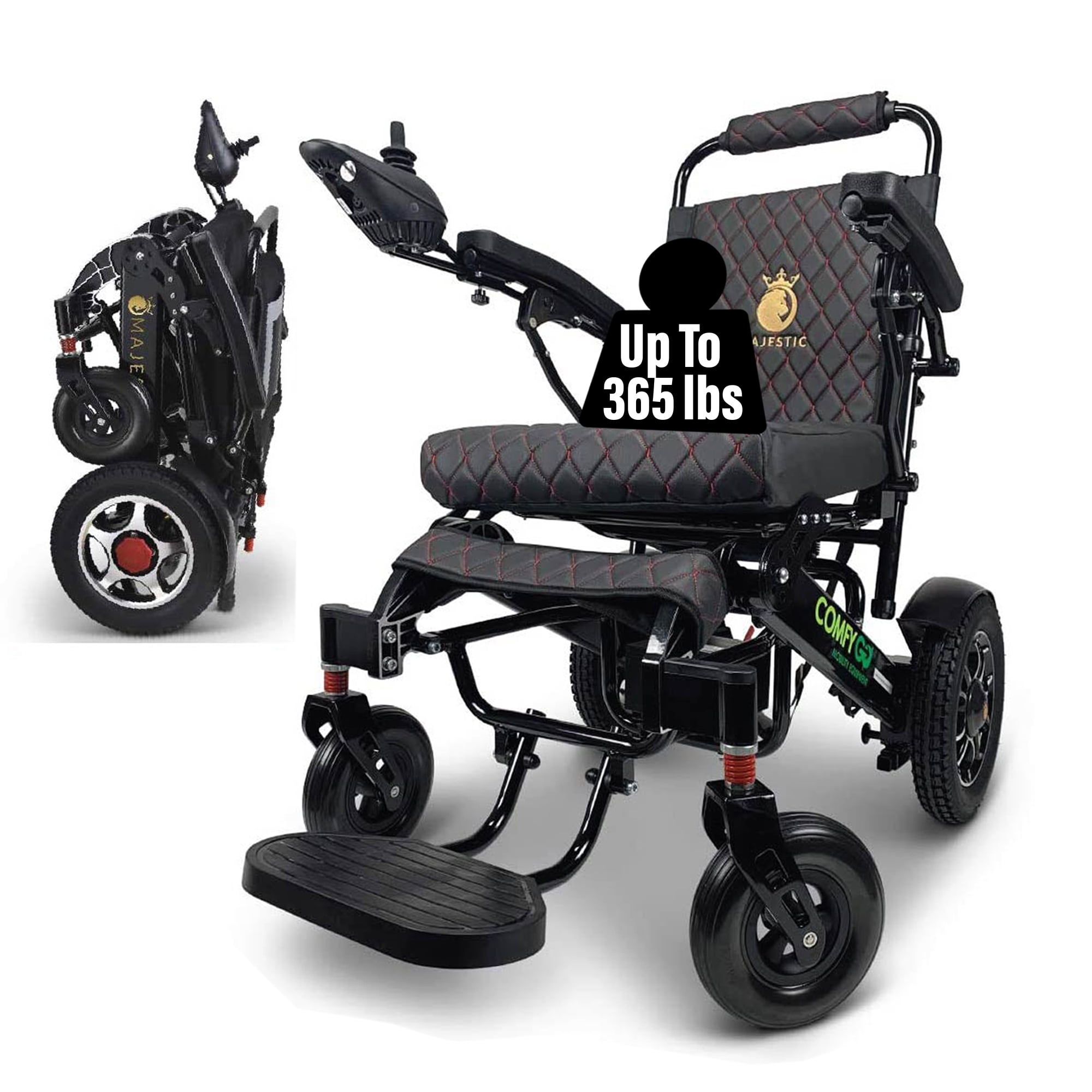 MALISA Electric Wheelchair for Adults, All Terrain Lightweight Foldable
