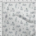 thumbnail image 4 of oneOone Cotton Jersey Light Gray Fabric Bear Sewing Fabric By The Yard Printed Diy Clothing Sewing Supplies 58 Inch Wide, 4 of 6