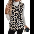 thumbnail image 3 of Chaleco con Estampado de Leopardo Y2K para Mujer, Chaqueta Sin Mangas con Botones y Cuello Alto, Ropa de Abrigo Colorido XL, 3 of 9