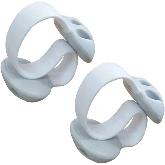 Coralpearl Desk Cable Drop Clips Weighted Silicone Desktop Organizer Small Line Ties Fixer Tidy Table Top Wire Holder Clamp Non Adhesive Cord Management Set for Home Office (White 2pcs)