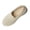 Beige, variant on Slip On Loafer Flats For Women Hollow Crochet Knit V Cut Top Round Toe Strap Less Breathable Flat Shoe Footwear