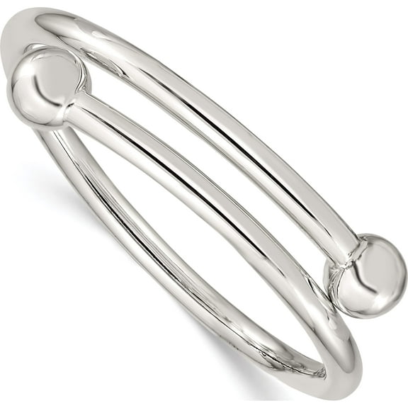 Sterling Silver Baby Bangle Bracelet Made In Thailand qb430