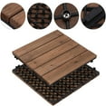 thumbnail image 4 of 27PCS Interlocking Patio Deck Tiles Outdoor Flooring with Interlocking Snaps and Grooves for Fir Wood, Garden, Balcony, Lawn, Poolside, Yard, Beach, 4 of 5